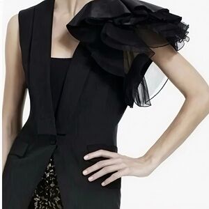 BCBGMaxAzria Black Sleeveless Jacket